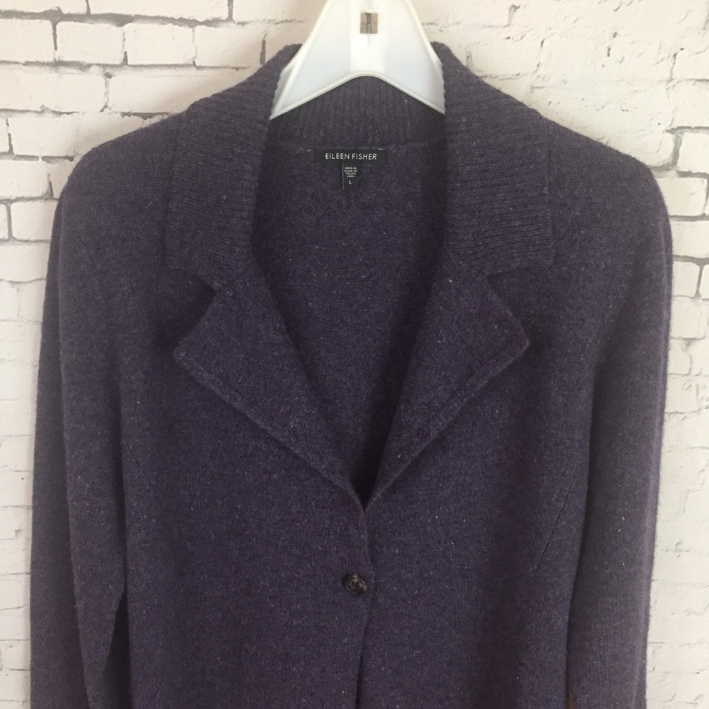 Eileen Fisher Cardigan Sz L - Picture 2 of 8
